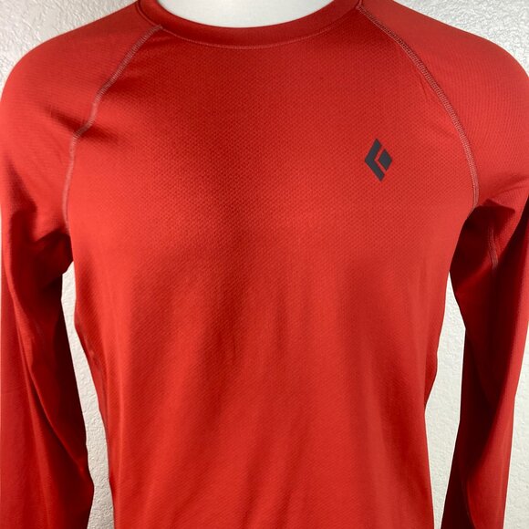 Black Diamond Men's Rust Orange Long Sleeve Performance Tech Quick Dry T-Shirt L - Picture 2 of 13